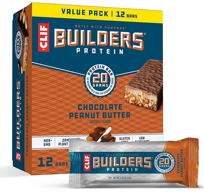 클리프 빌더스 프로틴바 초콜릿 피넛버터 68g 12개 단백질바 - 쿠팡