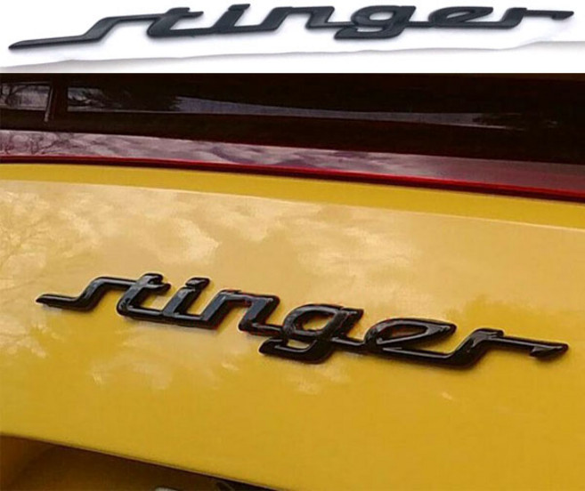 스팅어 호환 엠블럼 레터링 블랙 엠블럼