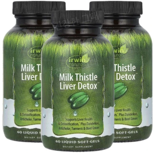 어윈내추럴스 밀크시슬 실리마린 리버 디톡스 90소프트젤 3개 밀크씨슬 MilkThistle, 90정 - 쿠팡