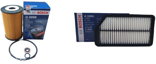 보쉬 엔진오일교환 필터 셋트 아반떼 MD 1.6 VGT 오일필터+에어필터 O0098+A2456, 오일필터+에어필터/O0098+A2456, 1개