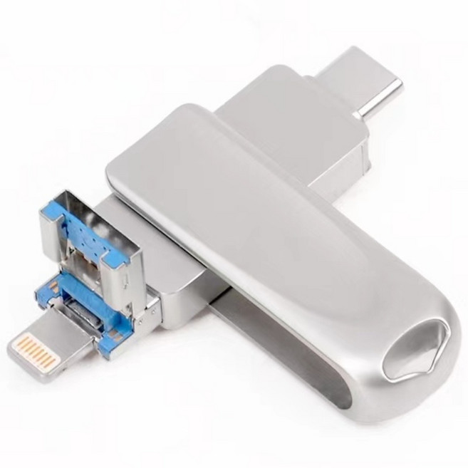 4 IN 1 대용량 OTG 아이폰 USB USB3.0 외장 메모리, 128G, 1개