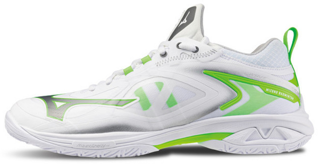 미즈노 MIZUNO 71GA247321 웨이브 클로네오3 네온 라임 배드민턴화 피클볼 인도어화