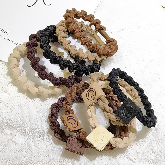 별하늘 여성용 엘라스틱 무지 머리끈 머리끈세트 10p