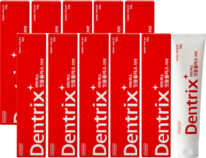 동국제약 덴트릭스 잇몸플러스 치약 160g 잇몸치약 잇몸케어 구취제거 잇몸약 에티즘함유 잇몸케어 프로젝트 마일드한 상쾌함, 10개