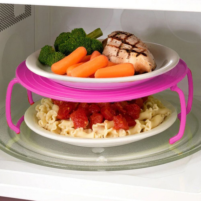 냉장고 전자렌지 반찬 수납 2단선반 DD-10202 san+16512PI, 블루