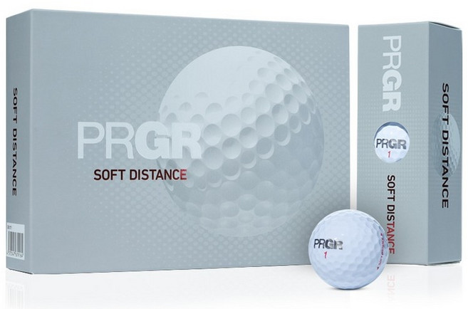 [2박스 24구] 프로기아 PRGR 정품 NEW 2피스 골프공 비거리 고반발 2더즌 소프트 디스턴스 골프볼, 화이트, 2세트, 12개입