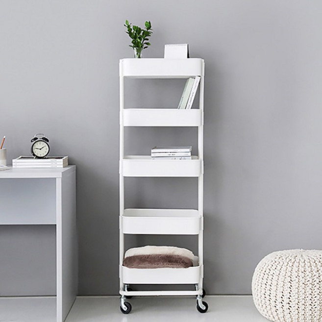 마켓비 롬비 트롤리 카트 5단, 화이트2070.0108