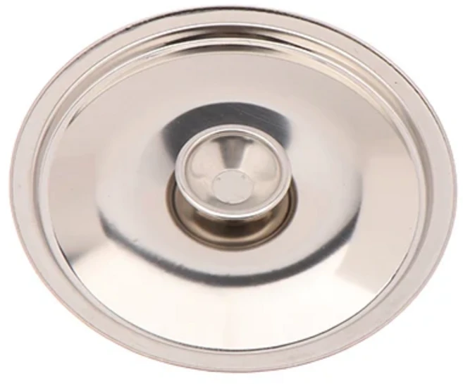 실버 라운드 냄비 뚜껑 두꺼운 스테인레스 스틸 교체 범용 주방 음식 10/12/14/16/18/20/22/24cm, 06 14cm