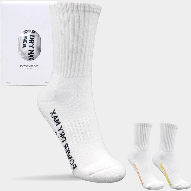 언디자인드라이프 쿨맥스 논슬립 스포츠양말 3중 쿠션 단목 장목 니삭스, 화이트&블랙, 1개