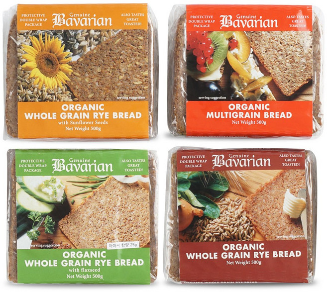 슐렌더 바바리안 유기농 호밀빵 500g 택1(플레인해바라기씨멀티그레인아마씨), 1개