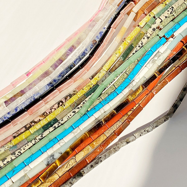 bellana 원석재료 원통 막대 4x14mm (1줄) 팔찌 목걸이만들기재료