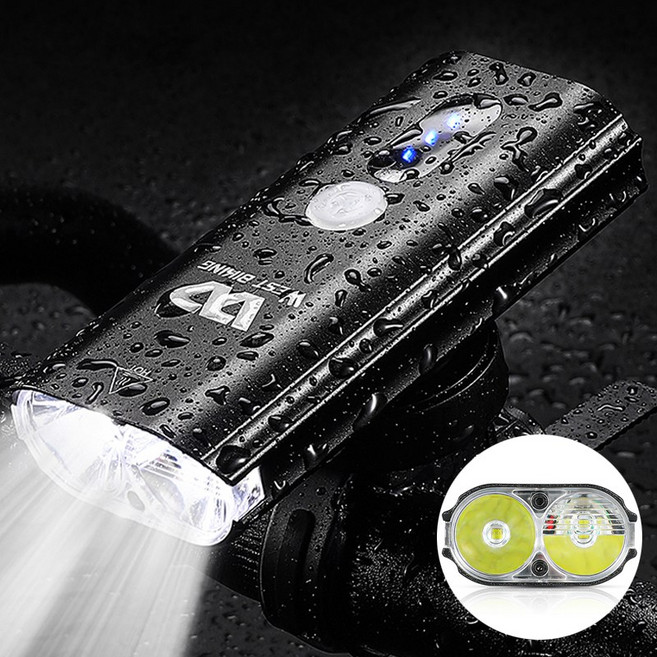 시그니처베이지 자전거 전조등 라이트 후레쉬 YPZ309, 1개, 블랙