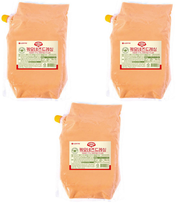 롯데 델가 케요네즈드레싱 소스 2kg x 3개