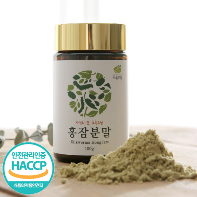 국내산 홍잠분말 100g 누에가루 초록드림 누에농장 생산제품 누에 100%, 1개