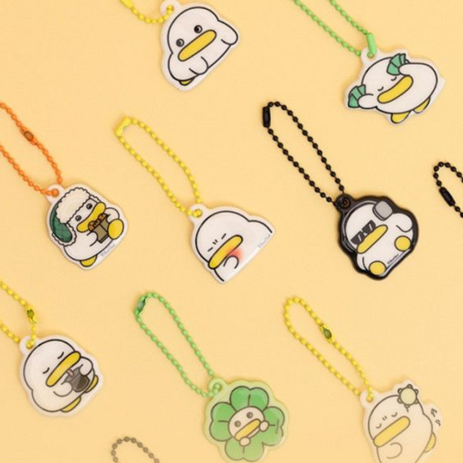 [곽철이] 말랑키링 / 키홀더 가방고리 열쇠고리 귀여운, 군밤모자곽철이, 1개