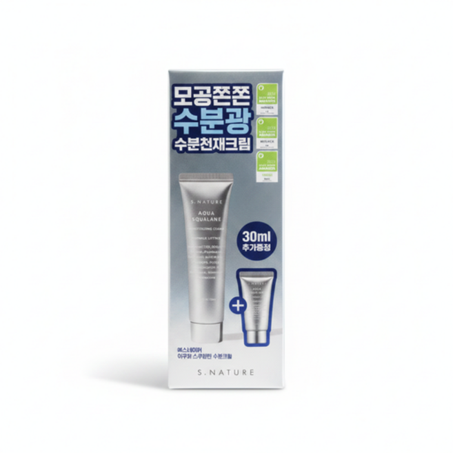 에스네이처 아쿠아 스쿠알란 수분크림 기획(60ml+30ml), 90ml, 1개