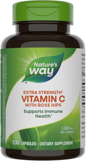 Nature's Way 然萃維 維他命C 1000mg&玫瑰果膠囊, 100顆, 1罐