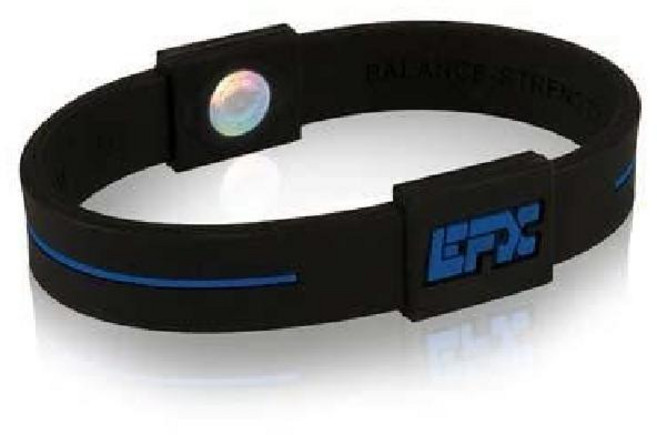 EFX 퍼포먼스 순수 실리콘 팔찌 균형 유연성, 블랙/블루, 1개