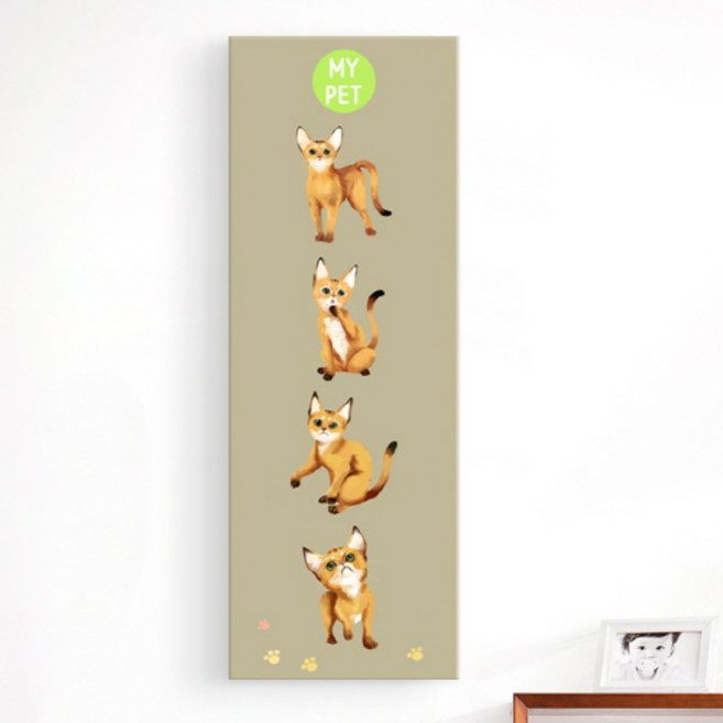 [1358K] 마이펫_냥이는사랑_대형노프레임 노프레임액자, E타입-아비시니아, 1개