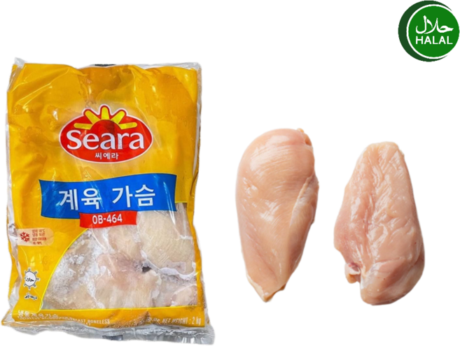 Brazil Halal Certified Seara Frozen Chicken Breast 프리미엄 브라질 할랄 인증 씨아라 냉동 닭가슴살, 1개, 2kg