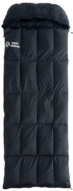 코지모해 소프트 백패킹 침낭 차박 캠핑 경량 이불, 1개, 블랙