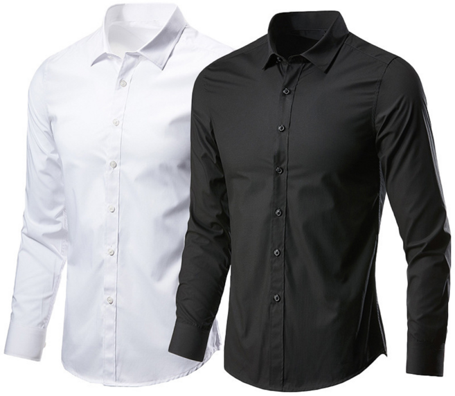 [1+1] 로로스키니 구김없는 남자 정장 긴팔 셔츠 와이셔츠 RB0022