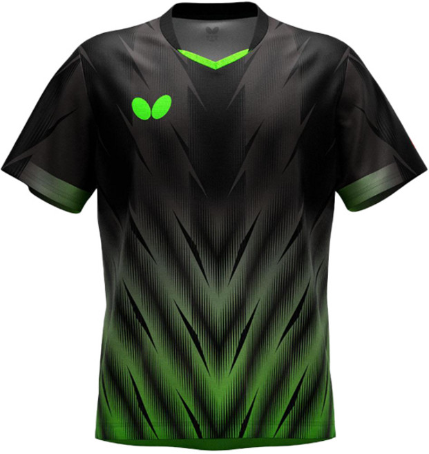 버터플라이 반팔-기능성 반팔-탁구반팔-탁구 유니폼 상의(137424-47170-블랙) 반팔티