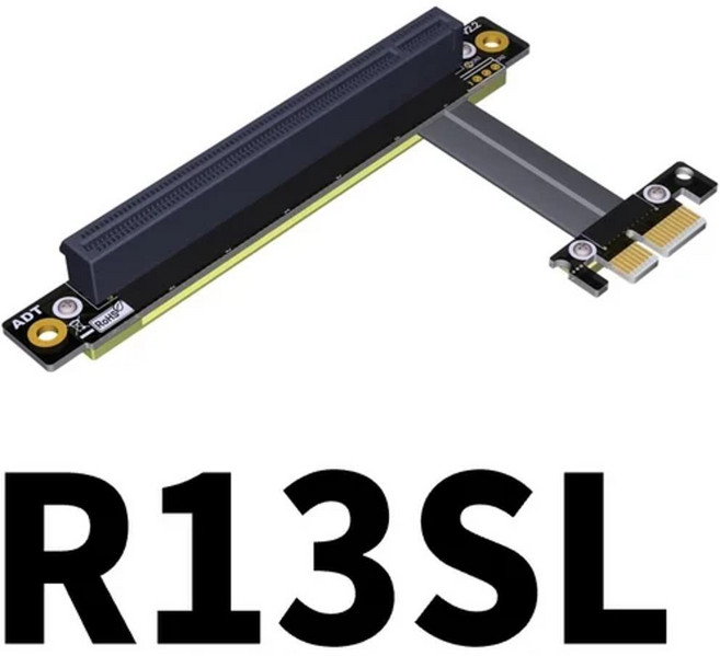 PCIe 4.0 직각 연장 케이블 90도 직립 그래픽 카드 라이저 케이블 X1 - X16 BTC 마이닝용, 11 R13SL, 11 0.15m, 1개