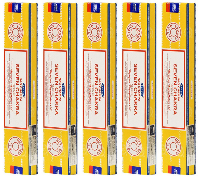 나그참파 인센스 스틱 15g 5개입 4종 향 중 택 1, 세븐 차크라