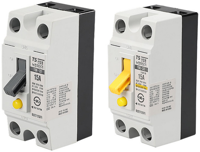 태성 산업용 누전차단기 TBE-32 2P 2.5KA 30AF 15A, 1개, 일반형