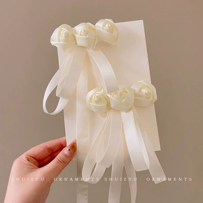 絲帶蝴蝶結 溫柔仙氣飄帶髮飾