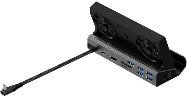 도크 콘솔 허브 HDMI 호환 USB C 도킹 스테이션 4K 60Hz 도크 스탠드 스팀 데크용 기가비트 이더넷 1000Mbps PD 100W RJ45, [02] 10 in 1, 02 10 in 1