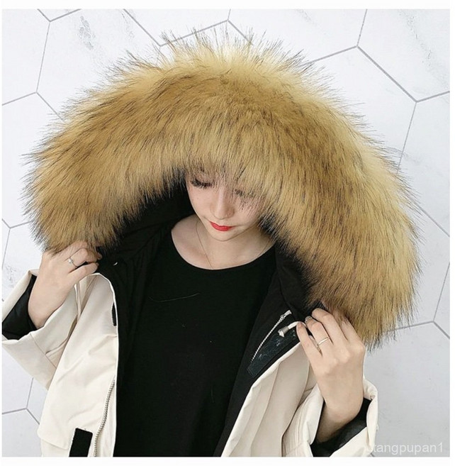 풍성한 모자털 코트 목도리 털교체 리폼 라쿤털 폭스털 후드 털리폼 털교체 머플러