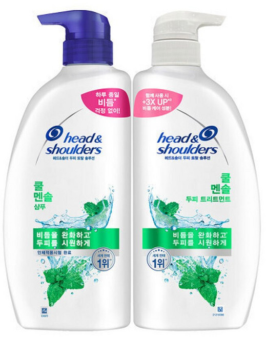 헤드앤숄더 쿨 멘솔 샴푸 850ml+트리트먼트 850ml, 1개