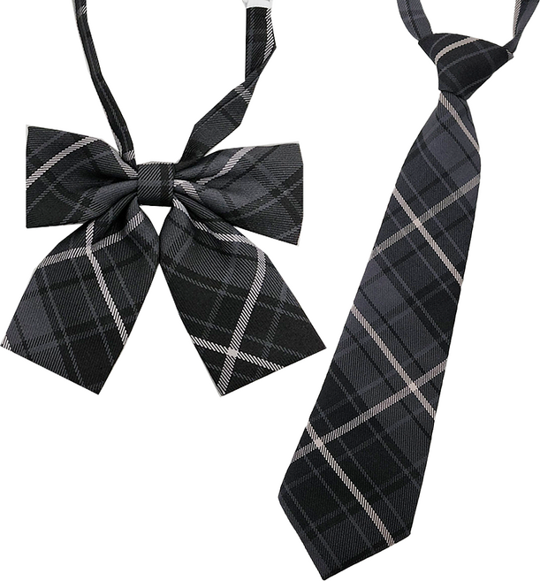 교복 체크 넥타이+리본타이 세트