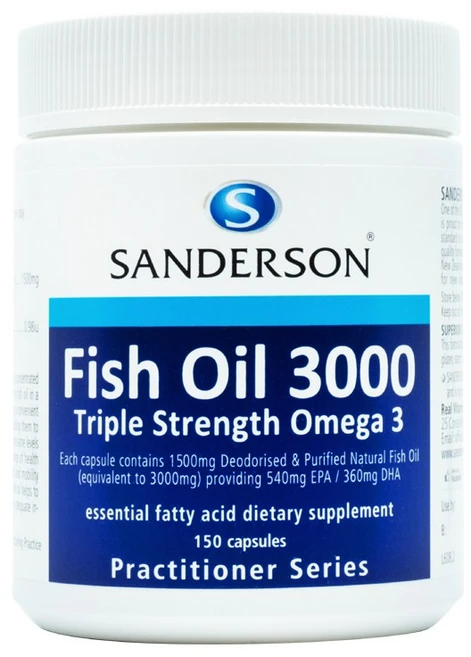 샌더슨 피쉬오일 (오메가3) 3000mg 150 캡슐, 1개, 150정 - 쿠팡