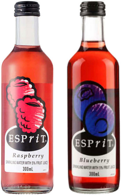 에스프리 소다 2종(라즈베리+블루베리) 300ml 12병, 12개