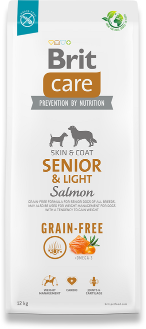 브릿 케어독 눈물사료 그레인프리 하이포알러제닉 저알러지 다이어트 사료, 1개, 12kg, 연어