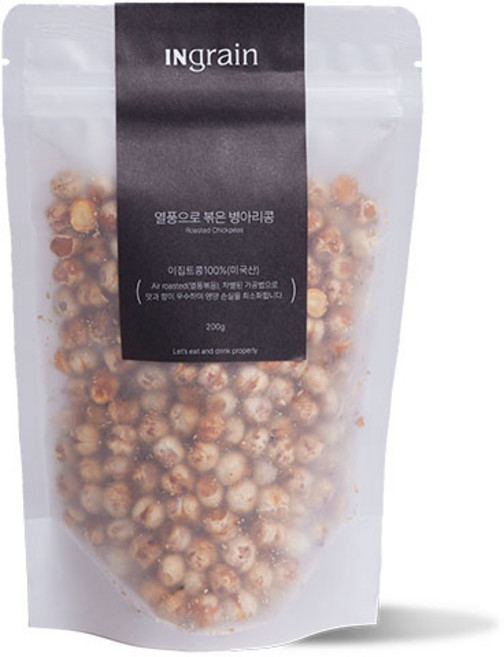 [인그레인] 열풍으로 볶은 병아리콩 / 바삭하고 고소한 바로먹는 시리얼 병아리퐁 견과류 하루견과 통곡물 통곡물시리얼, 200g, 1개