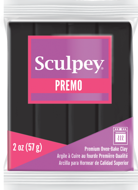 스컬피 프레모 57g (Premo 2oz) 전문가용 폴리머클레이, Black(검정)