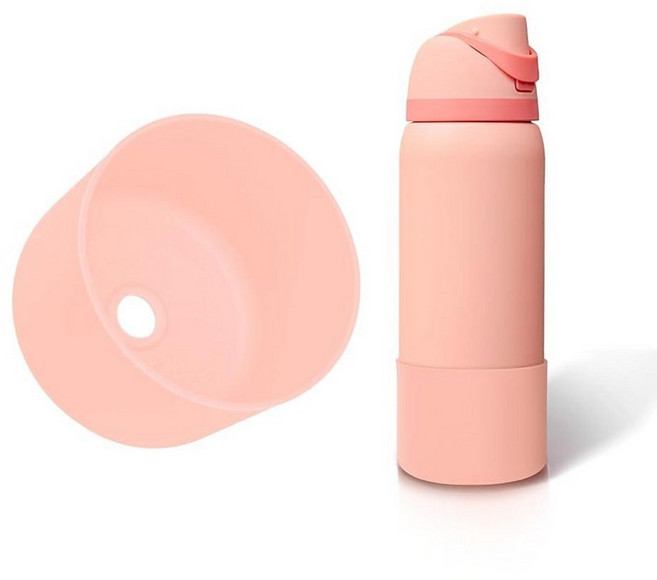 Silicone Boot for Owala FreeSip 32 Oz Higher Water Bottle Scratch-Resistant Bottom Sleeve Protec, Peach of Mind
