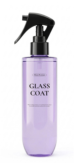 글라스코트 먼지방지 욕실 거실 거울 유리 청소 코팅 세정 올인원 세정제+전용타월2장, 250ml, 1개