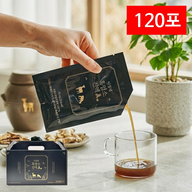 이경제흑염소진액 진 70mlX30포 4박스 기력보충 부모님 효도선물 한방 보양식, 4개, 2.1L