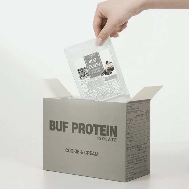 버프 프로틴 단백질파우더 쿠키앤크림맛 900g 20회분량 단백질쉐이크 식사대용 다이어트, 1개 - 쿠팡