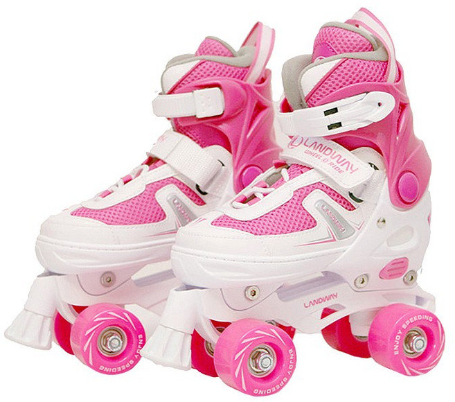 랜드웨이 아동용 레이싱 롤러스케이트, 핑크, 1개