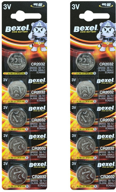 벡셀 코인 건전지 CR2025 5입X2개 (10알) 버튼셀, 5개입, 2개