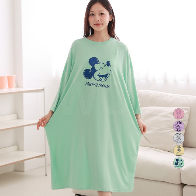 투와이 디즈니 여성 오버핏 원피스 홈웨어 DC282