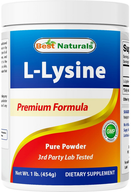 베스트 내추럴 L-라이신 파우더 1 lb, 454g, 2개