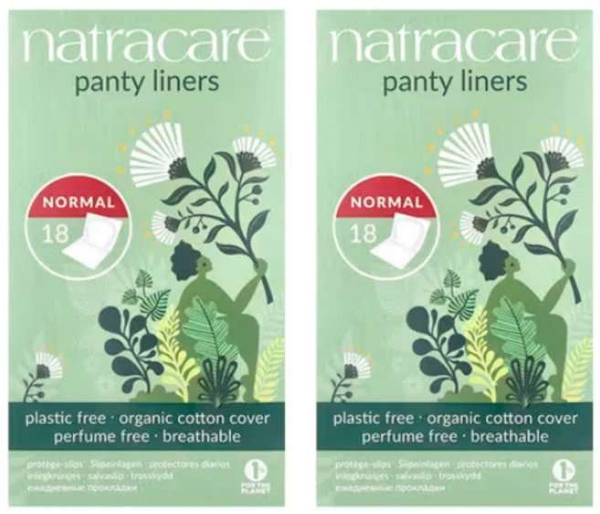 Natracare 팬티 라이너 유기농 면 커버 일반 18개입 2 SET - 쿠팡