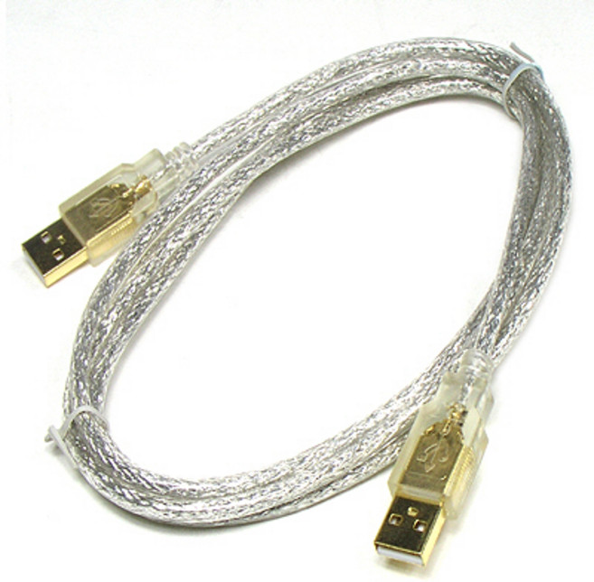 USB2.0 AM AM 양숫숫 투명 고급형 케이블 안드로이드 디버깅 KVM스위치 노트북쿨러 전원 연결케이블, 1개